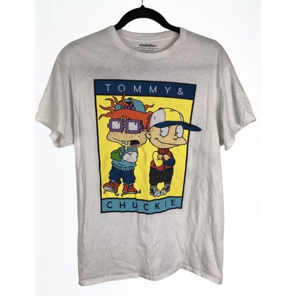 Nickelodeon Other - NICKELODEON Rugrats Tommy & Chuckie Short Sleeve Graphic T-Shirt White Size M